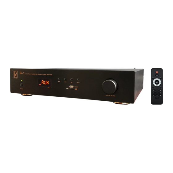 Definity Audio a-1 C.R.I.S.T.A.L. AUDIOPHILE Owner's Manual