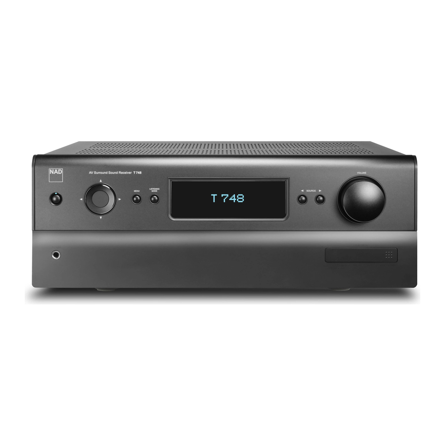 NAD T 748 Owner's Manual
