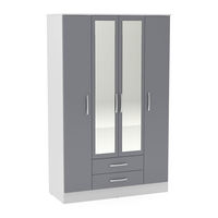Birlea LYNX 4 DOOR 2 DRAWER ROBE Assembly Instructions Manual