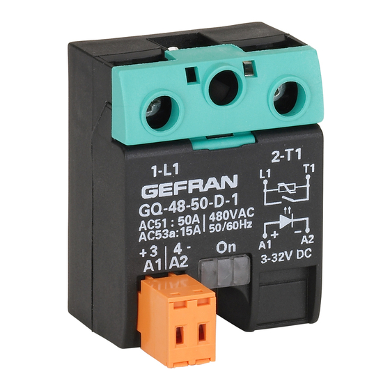 gefran GQ Series Quick Start Manual