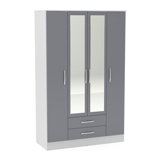 Birlea Lynx 4 Door 2 Drawer Robe Assembly Instructions Manual