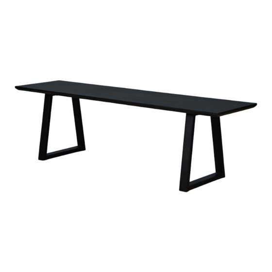 Mocka Zander Bench Seat Assembly Instructions