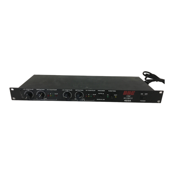 BBE 422A User Manual