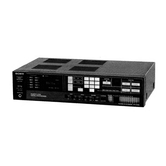 Sony STR-AV280L Manuals