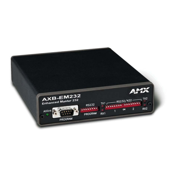 AMX Enhanced Master RS-232 Controller AXB-EM232 Instruction Manual