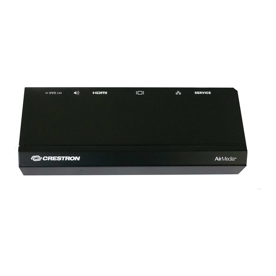 Crestron AM-101 Quick Start Manual