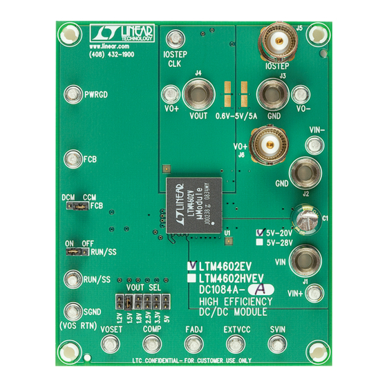 Linear Technology DC1084A-A Demo Manual