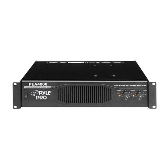 Pyle Pro PEA4000 Owner's Manual