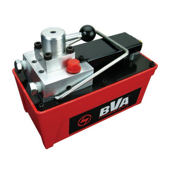 User Manuals: BVA Hydraulics PA1500M Acting Air Pump