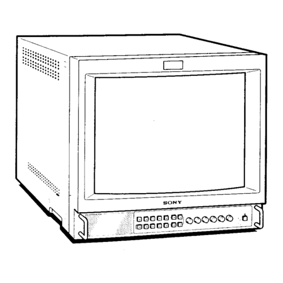 Sony Trinitron PVM-1351Q Manuals