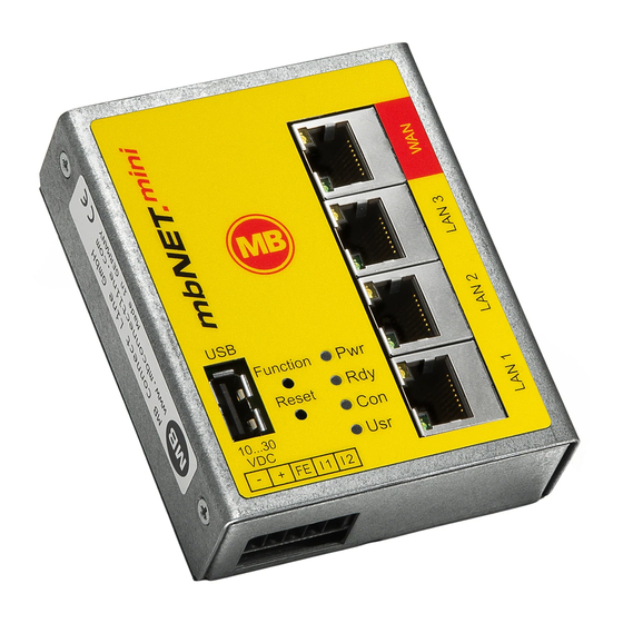 MB Connect Line mbNET.mini User Manual