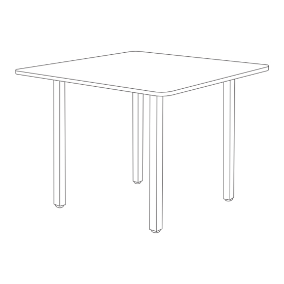 Jason.L Quadro Square leg Counter table Radius Corners Assembly Instructions