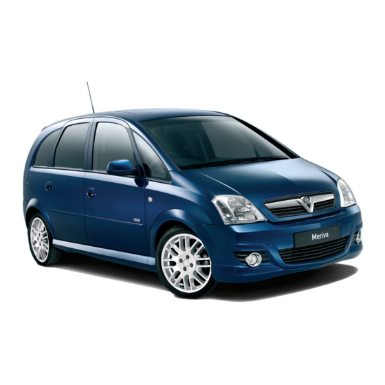 Vauxhall Meriva Owner's Manual