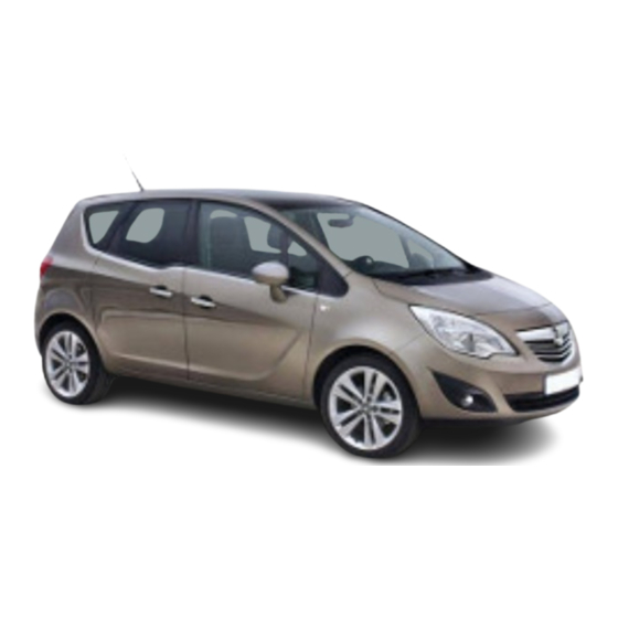 Vauxhall Meriva Quick Reference Manual