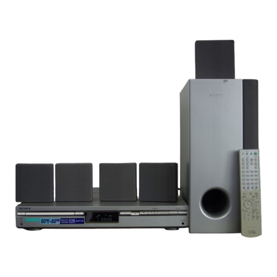 Sony DAV-SB100 Operating Instructions Manual