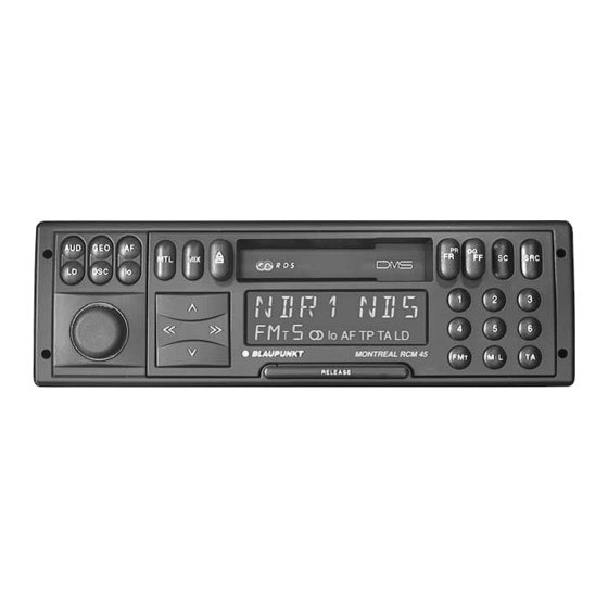 Blaupunkt Montreal RCM 45 Operating Instructions Manual