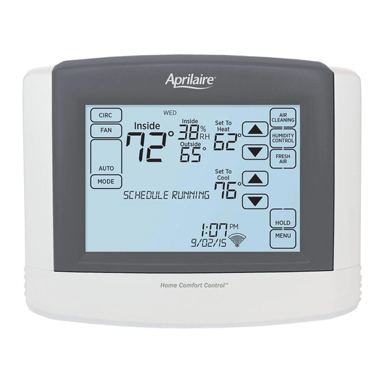 Aprilaire Home Comfort Control 8910 Safety & Installation Instructions