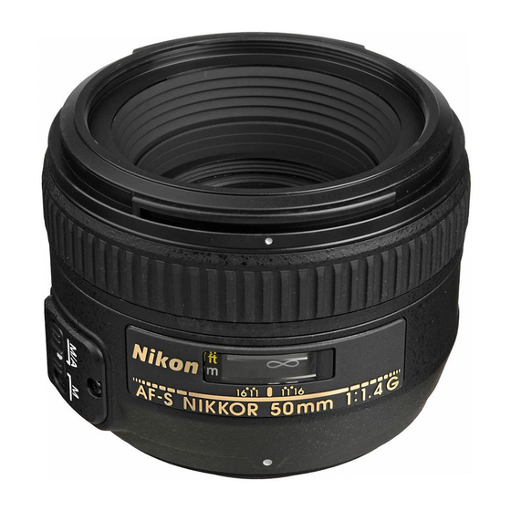Nikon 50mm f/1.4G User Manual