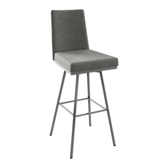 Amisco Linea Upholstered Swivel Bar Stool with Back 41320 Manual
