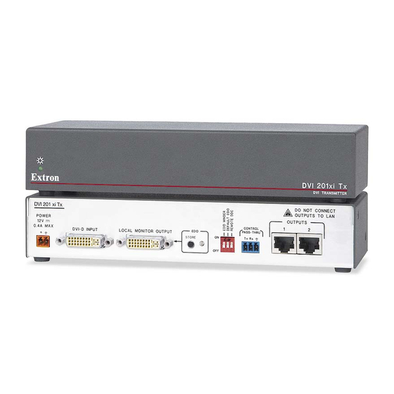 Extron electronics DVI Twisted Pair Transmitter DVI 201xi Tx Specifications