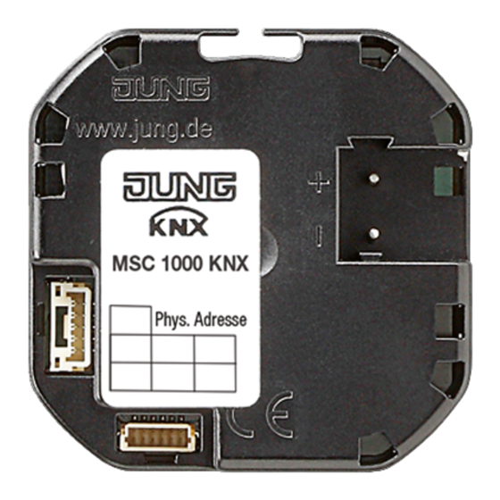 Jung MSC 1000 KNX Operating Instructions