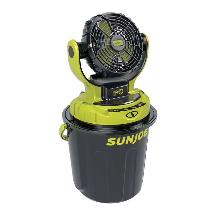 SunJoe 24V-MSTFAN-LTE - Cordless Indoor/Outdoor Misting Fan Manual
