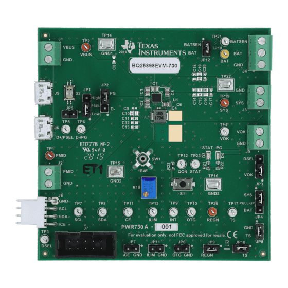 Texas Instruments bq25898 User Manual