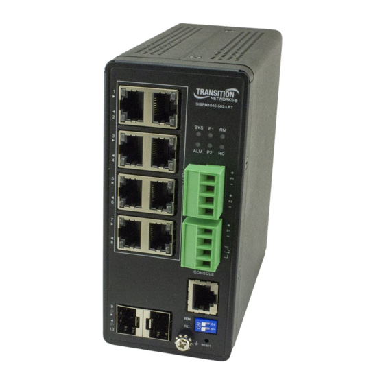 Transition Networks SISPM1040-582-LRT Quick Start Manual