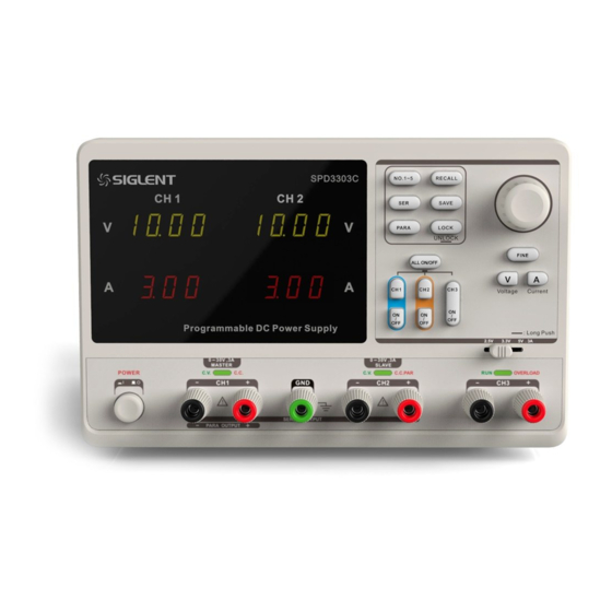 SIGLENT SPD3303C Series Quick Start Manual