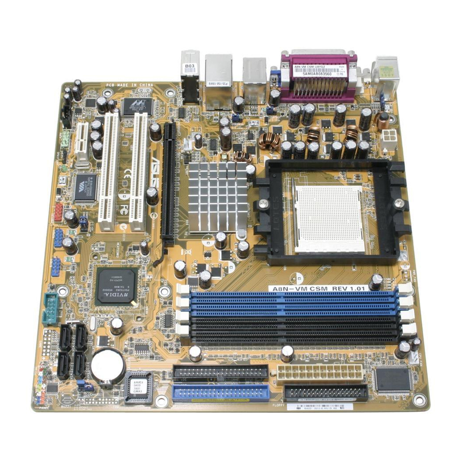 Asus A8N-VM Micro ATX Motherboard Manuals