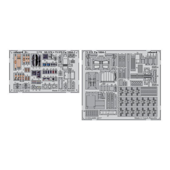 Eduard Fw 189A-1 Quick Start Manual