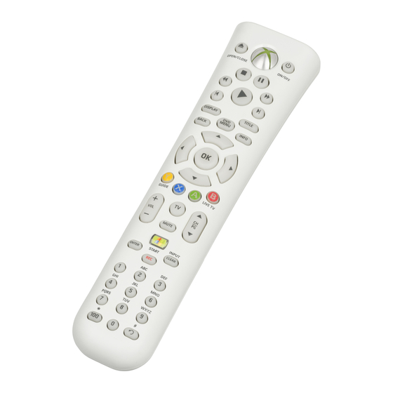 XBOX 360 Universal Media Remote Manual