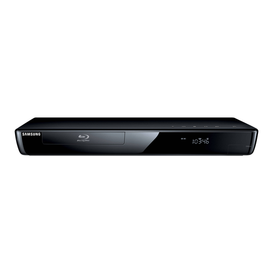 Samsung BD P3600 - Blu-Ray Disc Player User Manual
