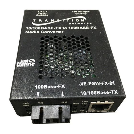 Transition Networks J/E-PSW-FX-01 User Manual