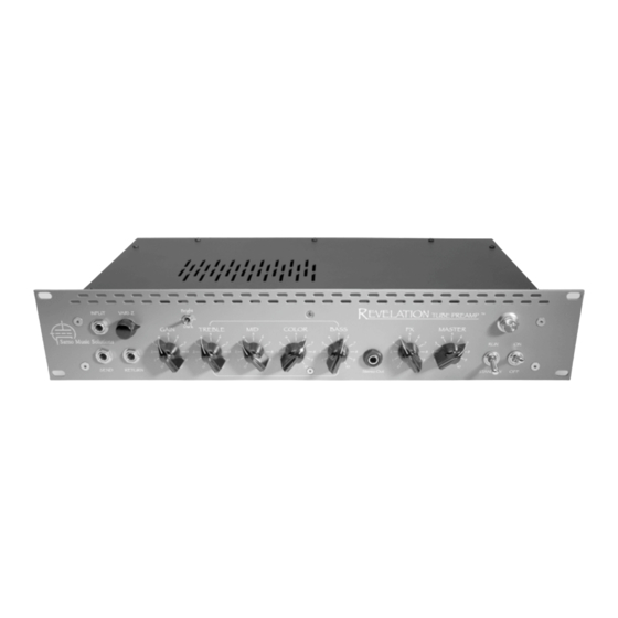 Sarno Music Solutions Revelation Tube Preamp Owner's Manual