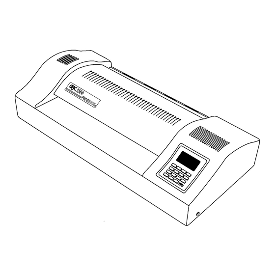 GBC 3500 PRO-SERIES Operating Instructions Manual