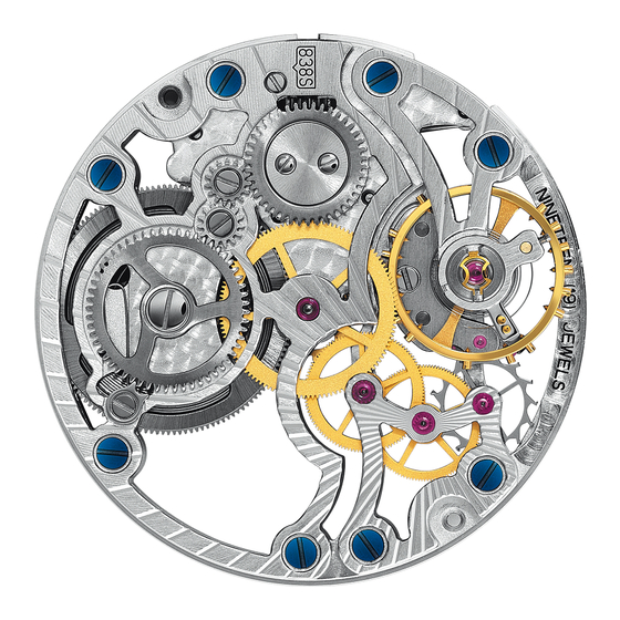 Piaget 838S Instructions For Use Manual