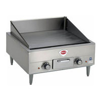 Wells Countertop Electric Griddles Operation Manual
