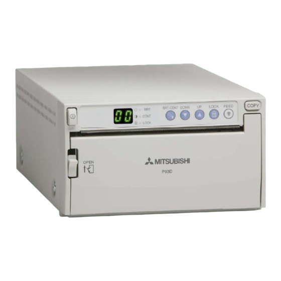 Mitsubishi P93DW Quick Start Manual