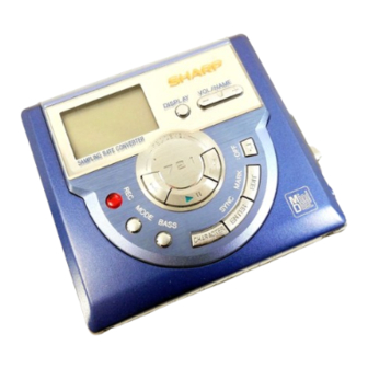 Sharp MD-MS721H Operation Manual