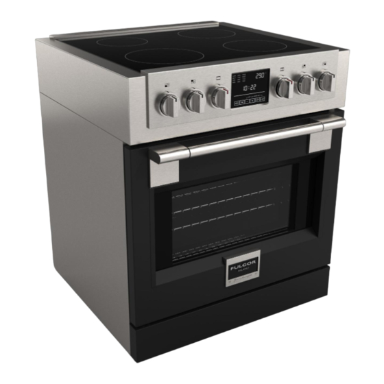 Fulgor Milano SOFIA PRO-RANGE 75 ELECTRIC INDUCTION Instruction Manual