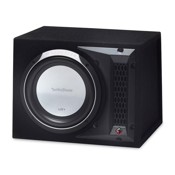 Rockford Fosgate P1L-1X10 Installation & Operation