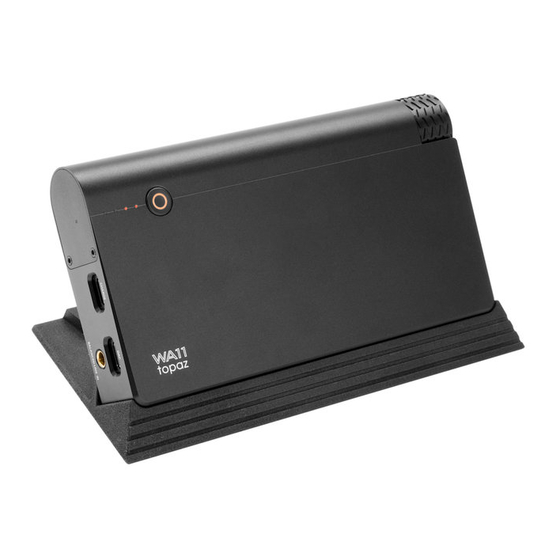 Woo Audio WA11 topaz Quick Start Manual