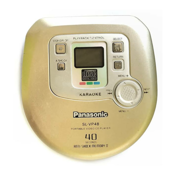 Panasonic SL-VP33 Service Manual