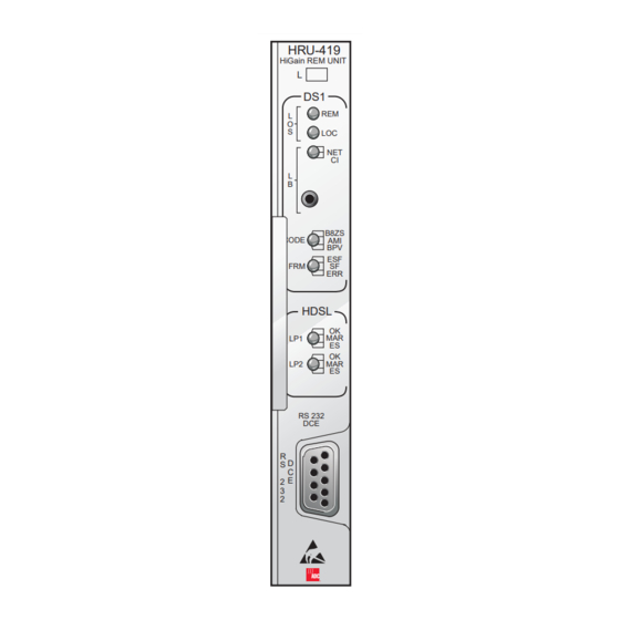 ADC HRU-419 HiGain User Manual
