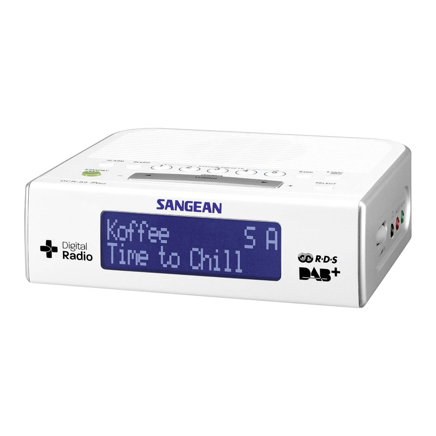 Sangean DCR-89+ - DAB+ / FM RDS Digital Receiver Quick Start Guide