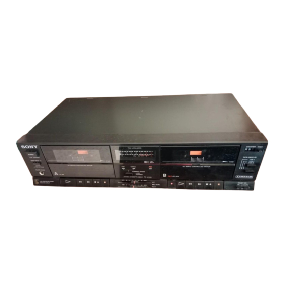 Sony TC-W200 Service Manual