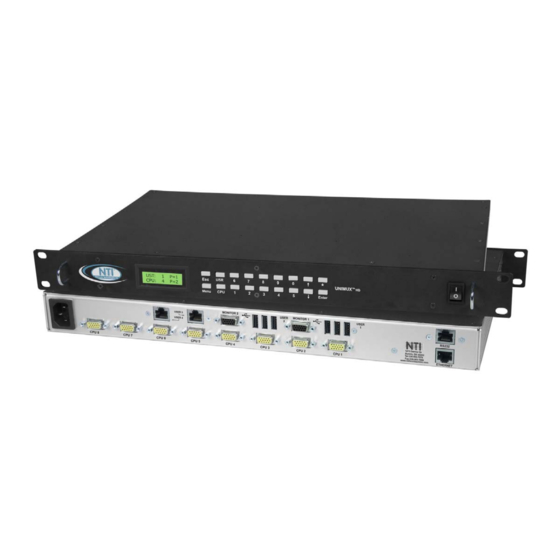NTI UNIMUX-nXm-UHD Installation And Operation Manual