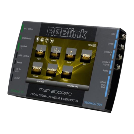 RGBlink MSP 200PRO Manuals