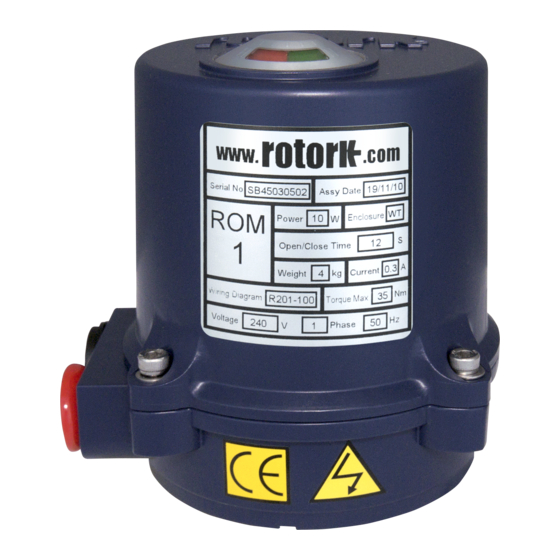 ROTORK ROM 4 INSTALLATION MANUAL Pdf Download | ManualsLib